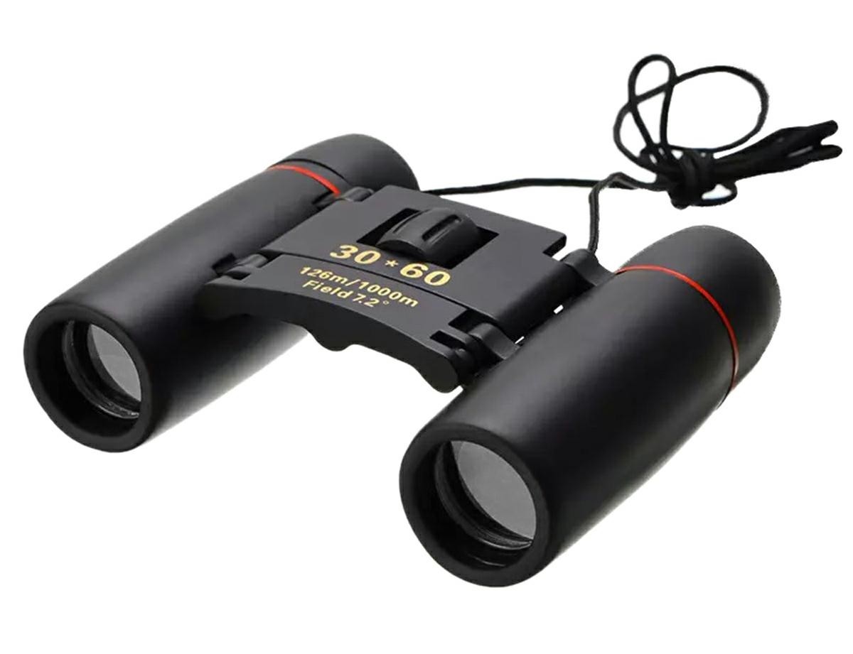 Binoclu de buzunar, husa inclusa, material antiderapant, 10,2 x 9 cm, negru - imagine 9